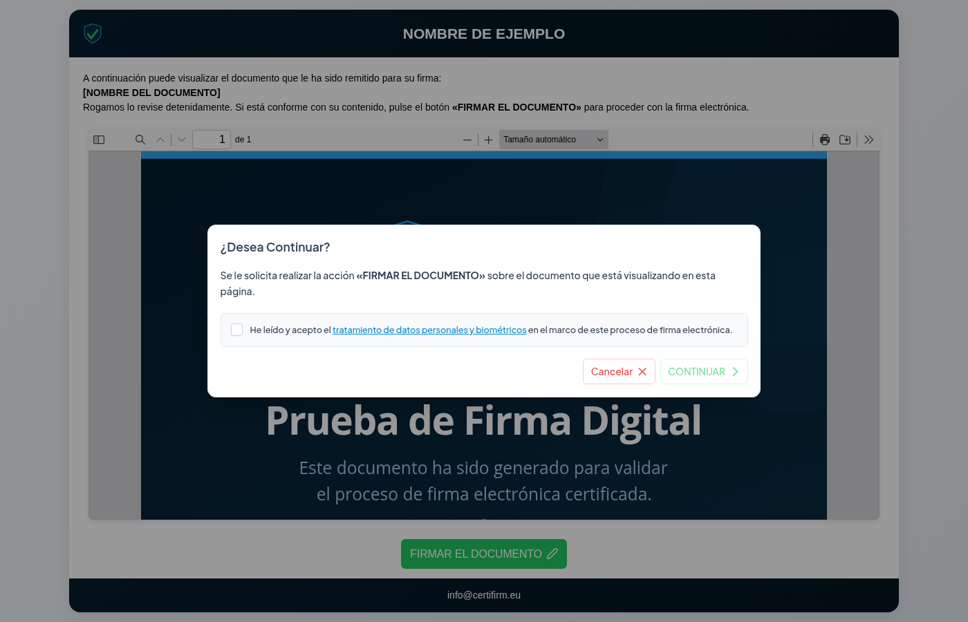 Diálogo de firma manuscrita donde el firmante traza su firma